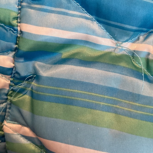 Super cute striped North Face Puffer jacket size 10-12 - Picture 5 of 5